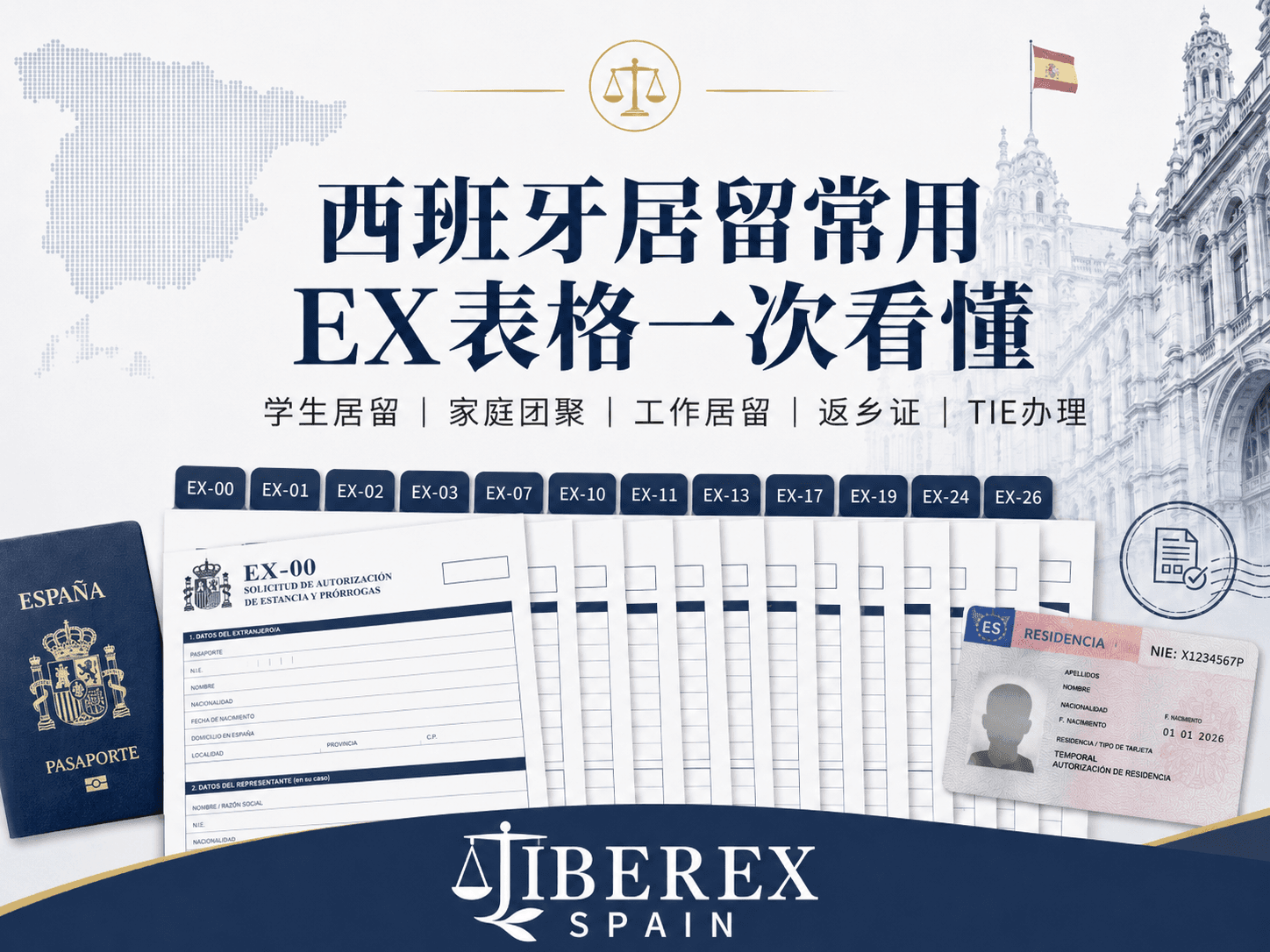 西班牙居留常用EX表格一次看懂